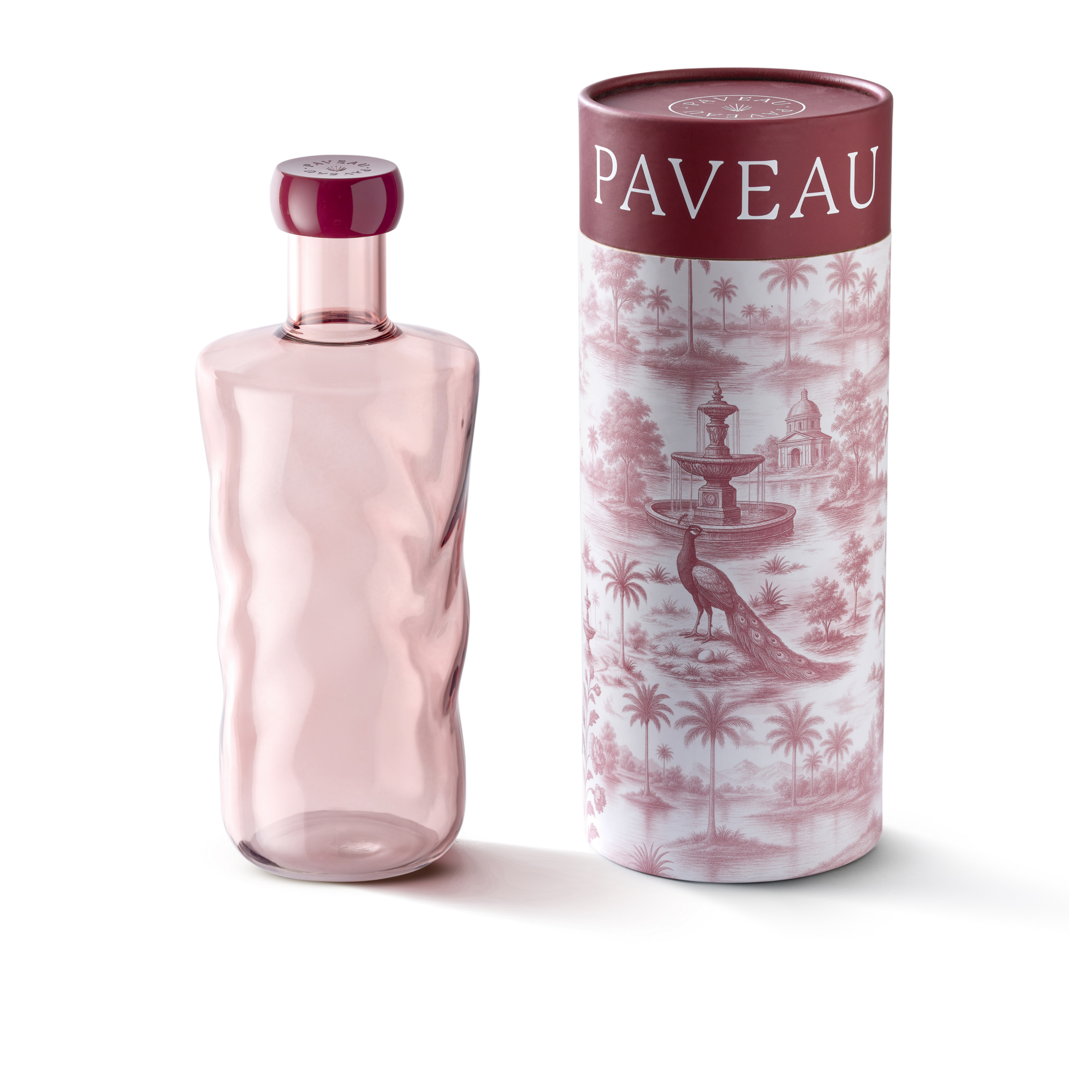 Paveau Glasflasche "Swirl Bottle Silt" Burgunderrot 0,75 L