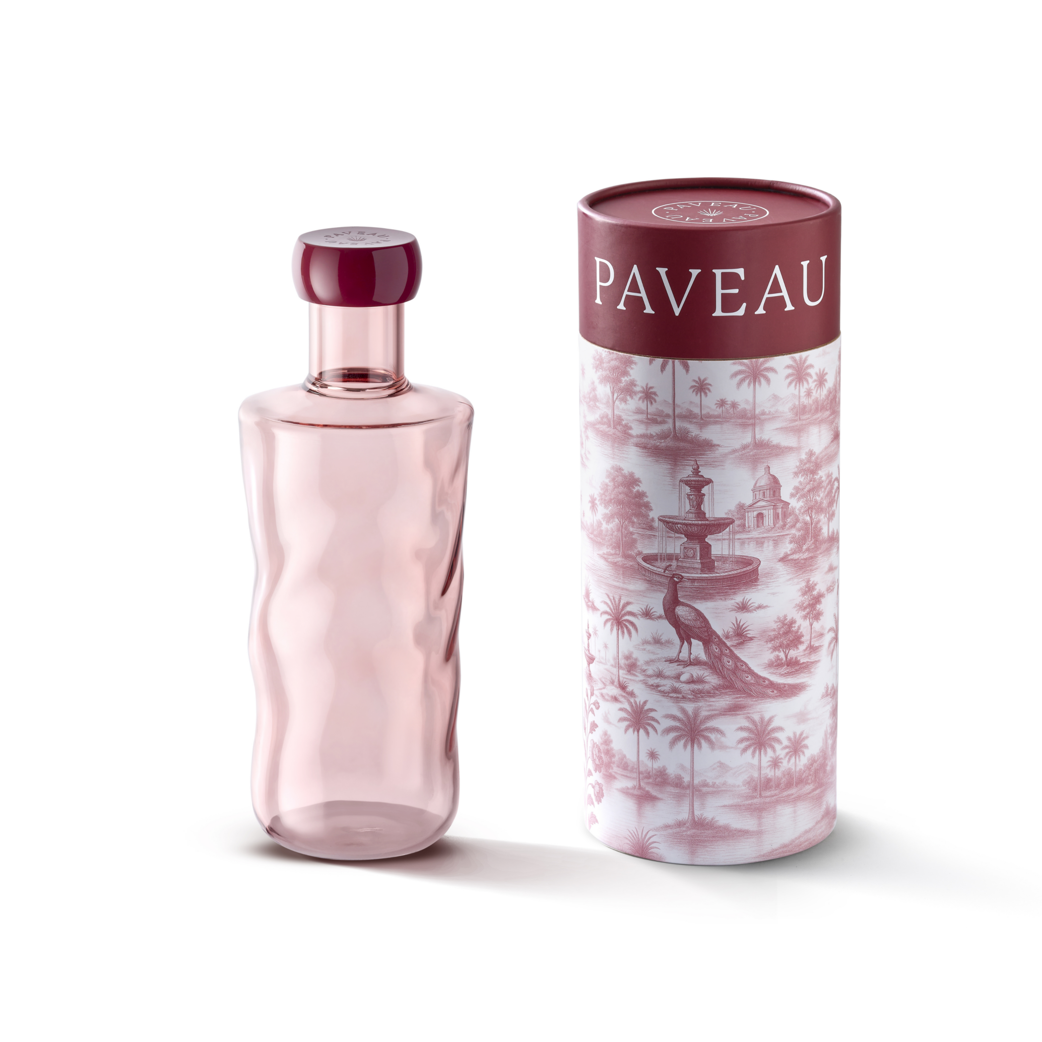 Paveau Glasflasche "Swirl Bottle Silt" Burgunderrot 0,75 L