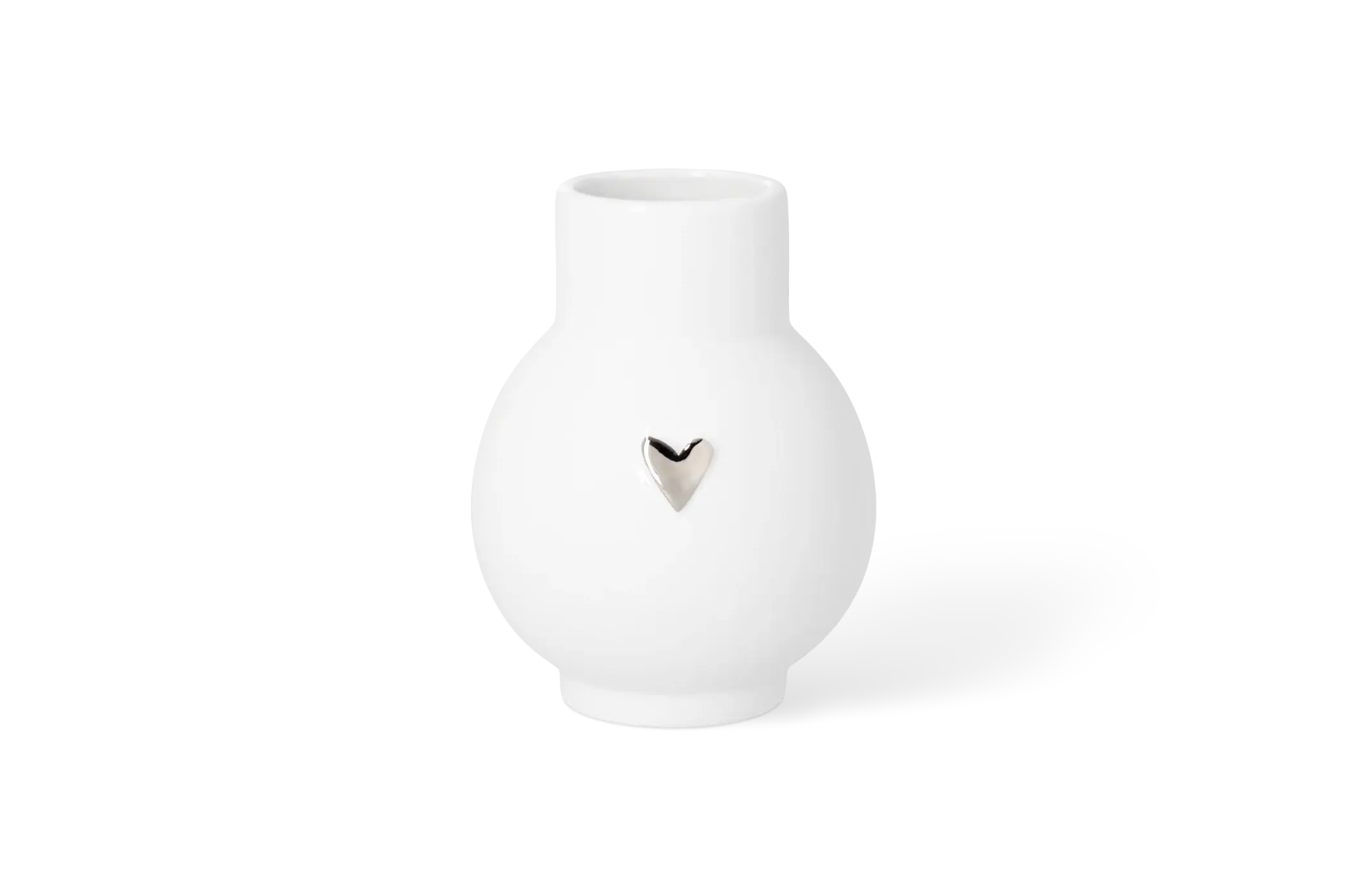 Räder Minivase Kugel Herz Silber
