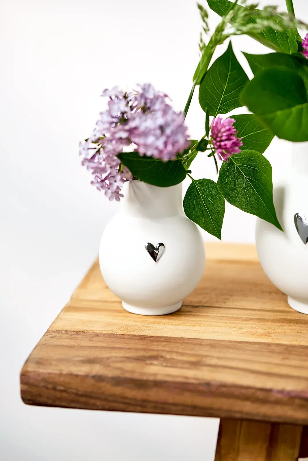 Räder Minivase Kugel Herz Silber