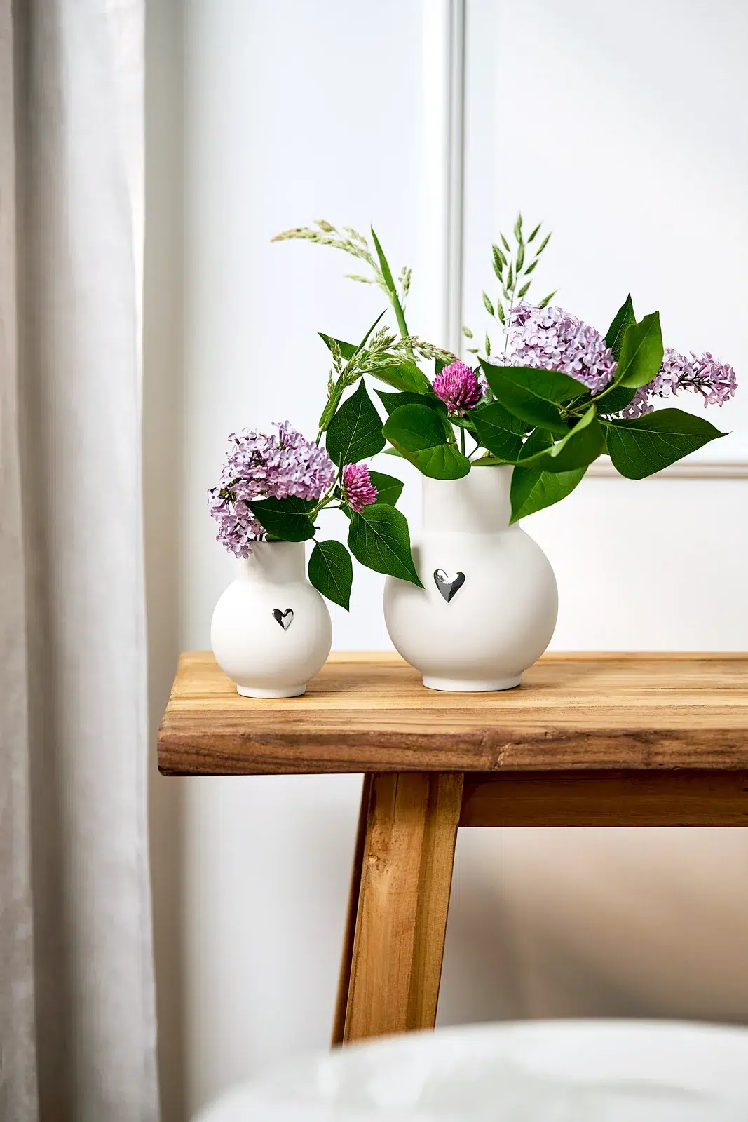 Räder Minivase Kugel Herz Silber
