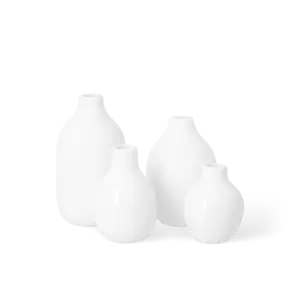 Räder Minivasen Flaschen Weiß - 4er Set