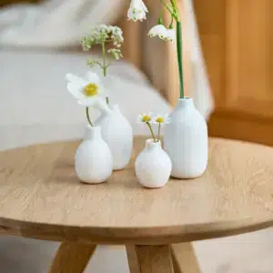 Räder Minivasen Flaschen Weiß - 4er Set
