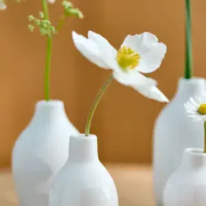 Räder Minivasen Flaschen Weiß - 4er Set
