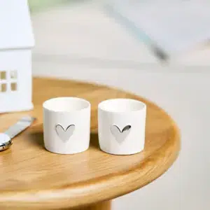 Räder Teelichthalter Silbernes Herz - 2er Set