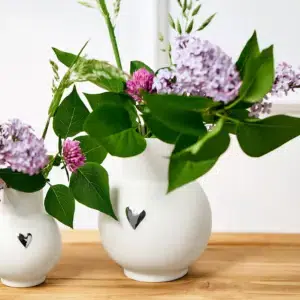 Räder Vase Kugel Herz Silber