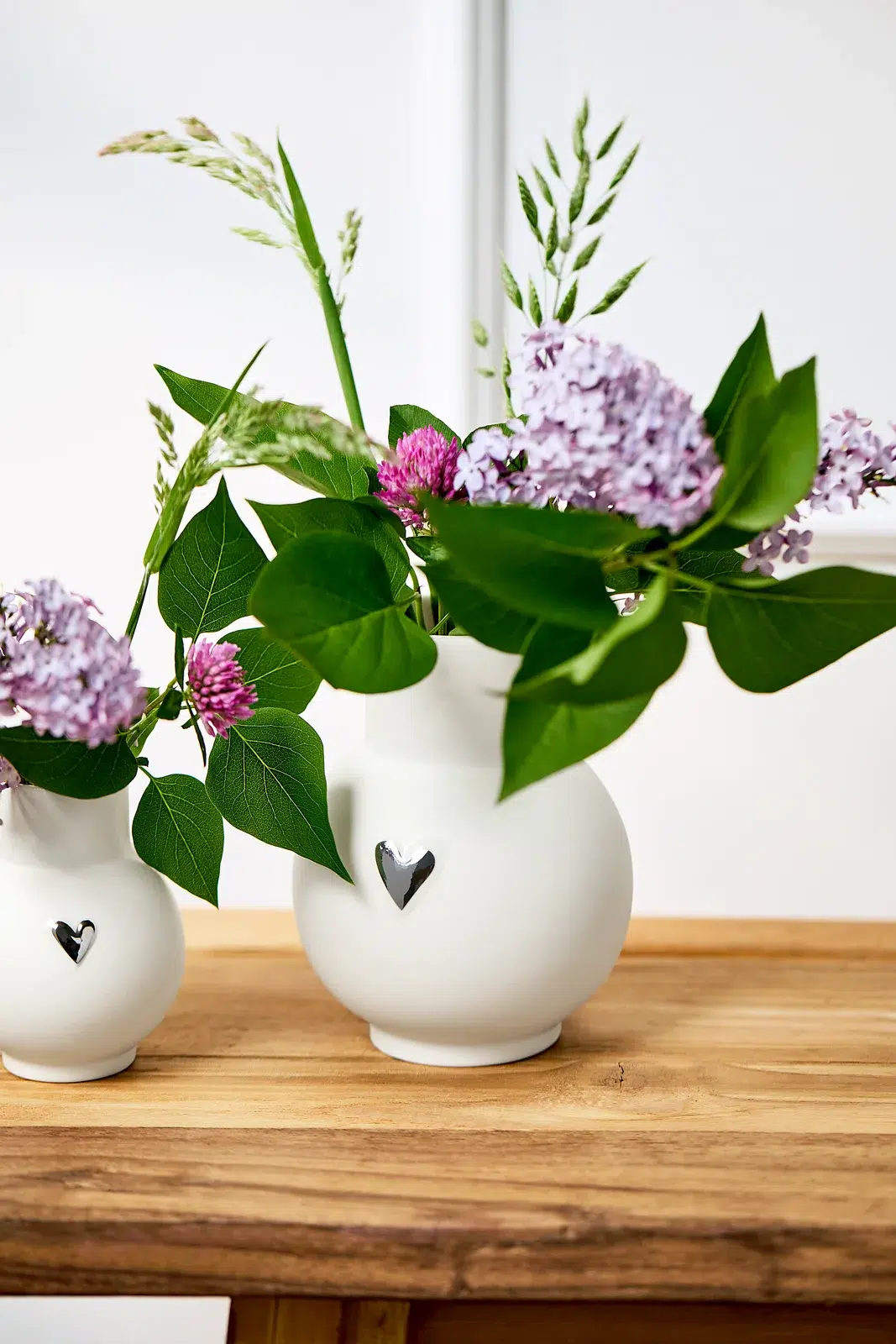 Räder Vase Kugel Herz Silber