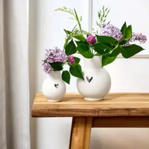 Räder Vase Kugel Herz Silber