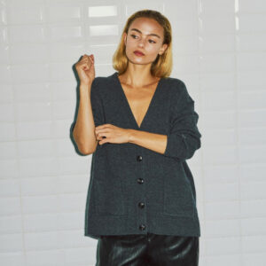 WithBlack Cardigan Camilla Dark Grey Melange