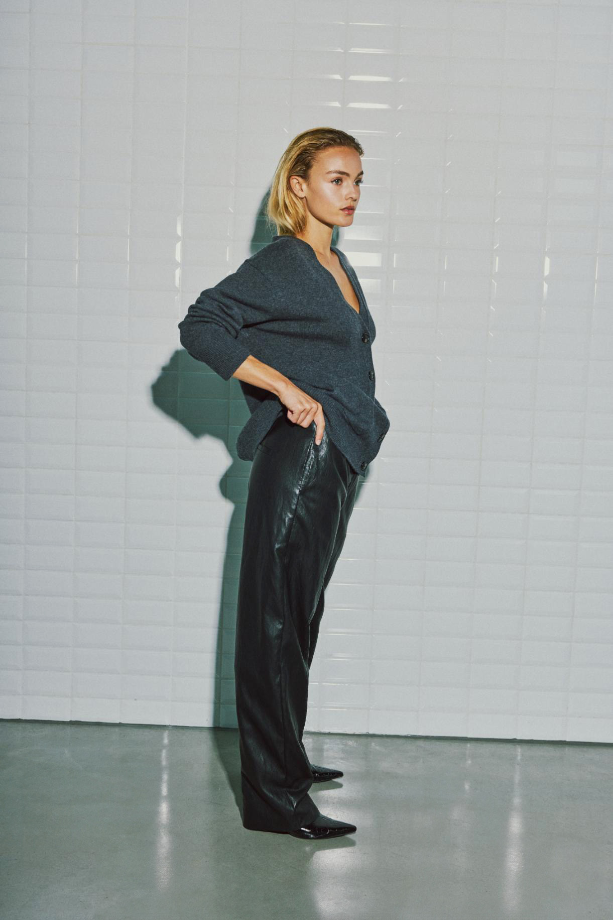 WithBlack Cardigan Camilla Dark Grey Melange