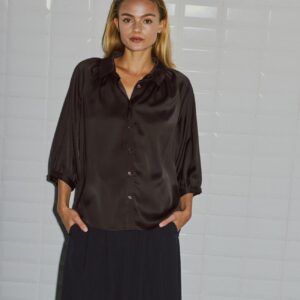 WithBlack Bluse Dagmar Dark Brown