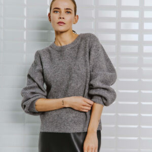 WithBlack Pullover Melodi Grey Melange