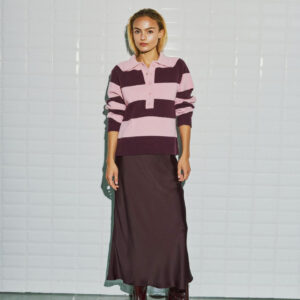 WithBlack Pullover Monroe Windsor Wine Rose Stripe