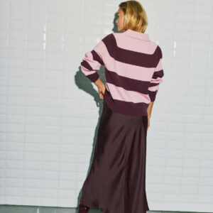 WithBlack Pullover Monroe Windsor Wine Rose Stripe