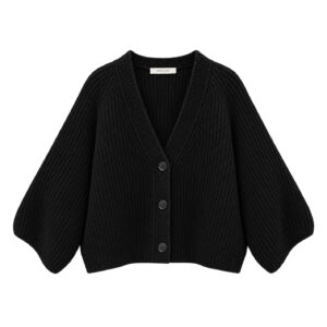 Herzens Cardigan Strick Schwarz