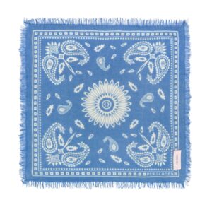 PURSCHOEN Bandana Paisley Bloom small Vintage Blue-Natural