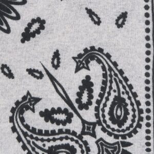 PURSCHOEN Bandana Paisley Bloom big Silver Melange-Black