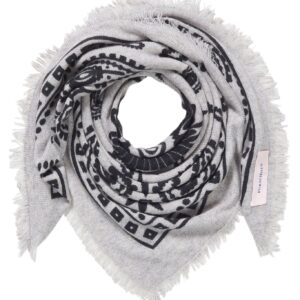 PURSCHOEN Bandana Paisley Bloom big Silver Melange-Black