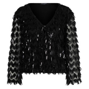 Ana Alcazar Jacke 'pailetten Fransen' Schwarz Ana Alcazar 022084 3892 A