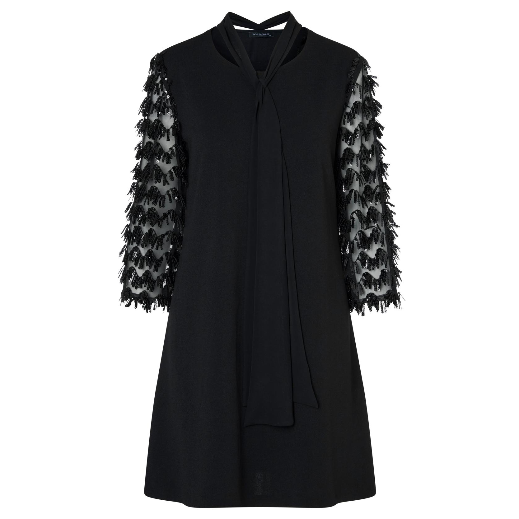 Ana Alcazar Kleid 'pailetten Fransen' Schwarz Ana Alcazar 042086 3892 B