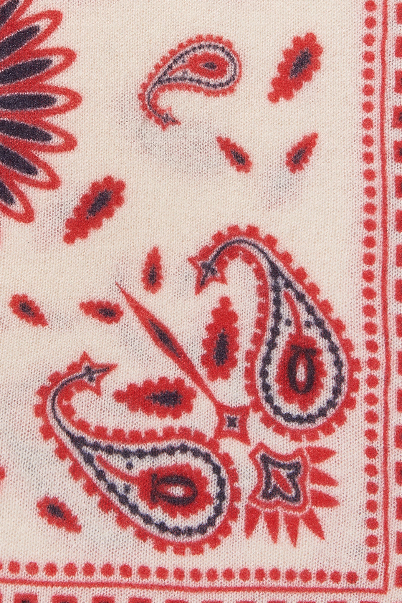 PURSCHOEN Bandana Paisley Bloom small White-Red-Navy
