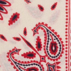 PURSCHOEN Bandana Paisley Bloom big White-Red-Navy