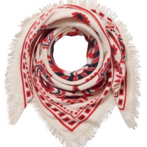 PURSCHOEN Bandana Paisley Bloom big White-Red-Navy