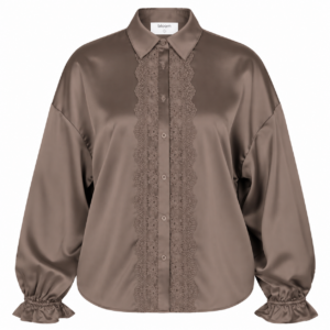 Bloom Bluse Longsleeve blouse Lace details Hazelnut