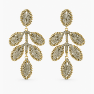 Lott Gioielli Ohrringe Beatrice Flower Leaf M Wax Ansicht 1