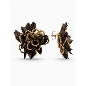 Lott Gioielli Ohrringe Elodie Leaf Beaded Blumenstecker M Braun Ansicht 1