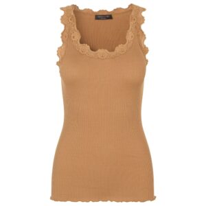Rosemunde Seiden Spitzentop lang "Babette Almond"