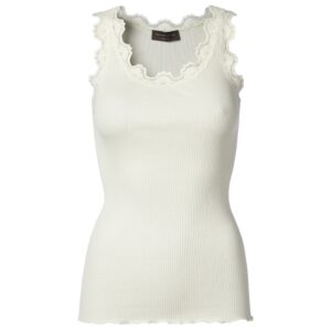 Rosemunde Seiden Spitzentop lang "Babette Ivory"