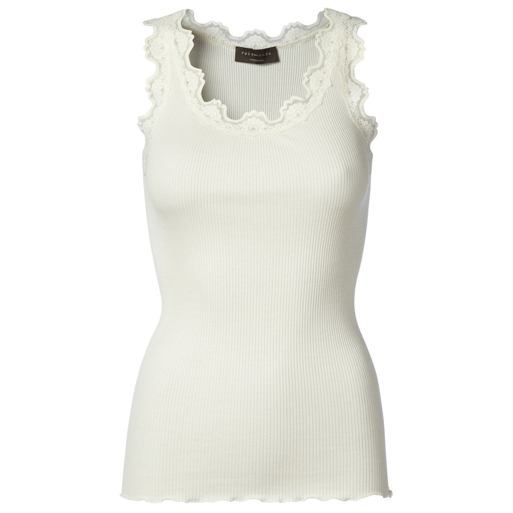 Rosemunde Seiden Spitzentop lang "Babette Ivory"