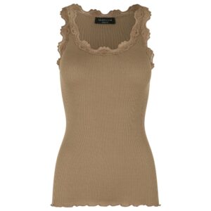 Rosemunde Seiden Spitzentop lang "Babette Portobello Brown"