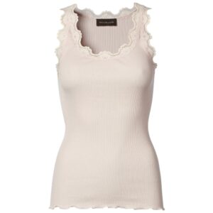 Rosemunde Seiden Spitzentop lang "Babette Soft Rose"