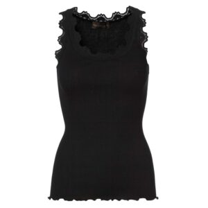 Rosemunde Seiden Spitzentop lang "Babette Black"