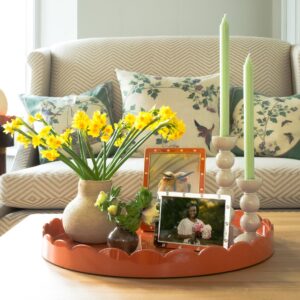 Cappuccino Bobbin Candlesstick 14cm 856376.jpg