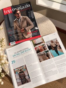 top magazin NIEDERRHEIN Herbst 2026, aufgeschlagen mit der Doppelseite 25 Jahre GENIAL