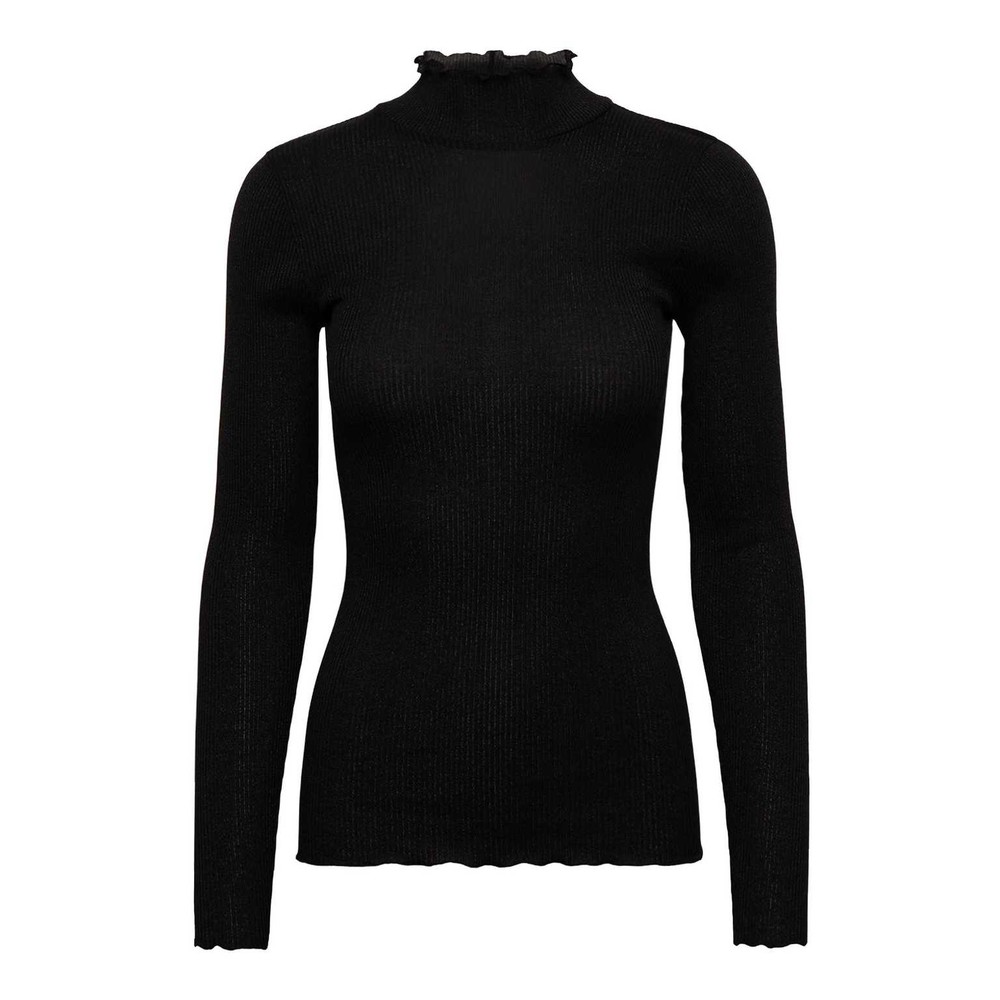Rosemunde Lurex Langarmshirt Boston in Black
