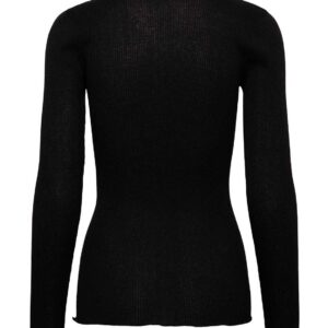 Rosemunde Lurex Langarmshirt Boston in Black