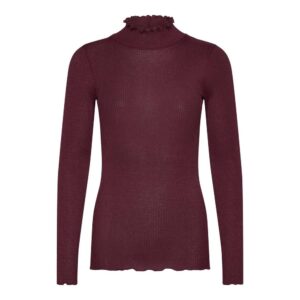 Rosemunde Lurex Langarmshirt Boston in Windsor Wine