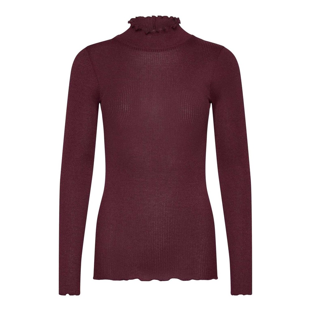 Rosemunde Lurex Langarmshirt Boston in Windsor Wine