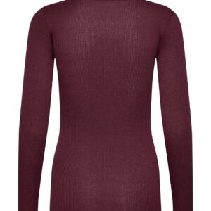 Rosemunde Lurex Langarmshirt Boston in Windsor Wine