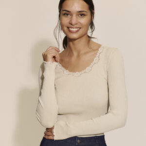 Rosemunde Seiden Langarmshirt Babette in Rainy Day