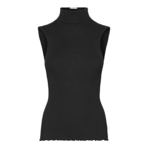 Rosemunde Seiden Rollkragentop Beatha in Black
