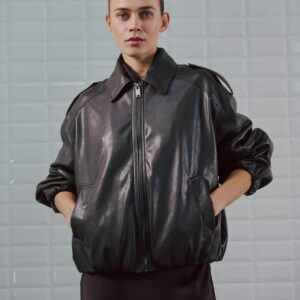 WITHBLACK Jacke „WBLISABEL Vegan Jacket“ Dark Brown 01