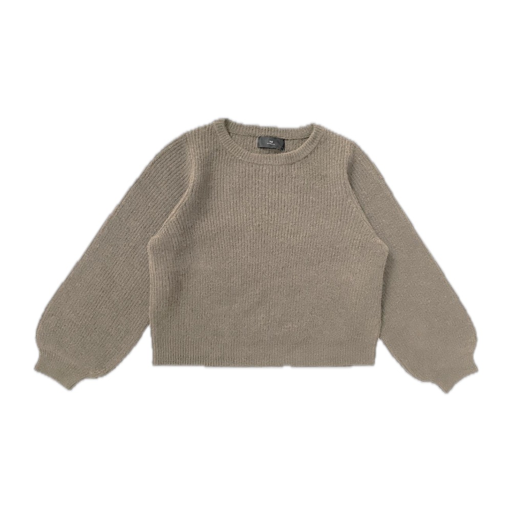 WITHBLACK Pullover „WBLIZA LS Rib Pullover“ Desert Camel Melange