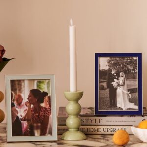 Medium Cappuccino Bobbin Candlestick 14cm 3777791.jpg