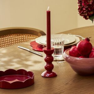 Medium Cherry Bobbin Candlestick 14cm 6843356.jpg