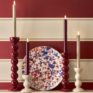 Small Cappuccino Bobbin Candlestick 10cm 488473.jpg